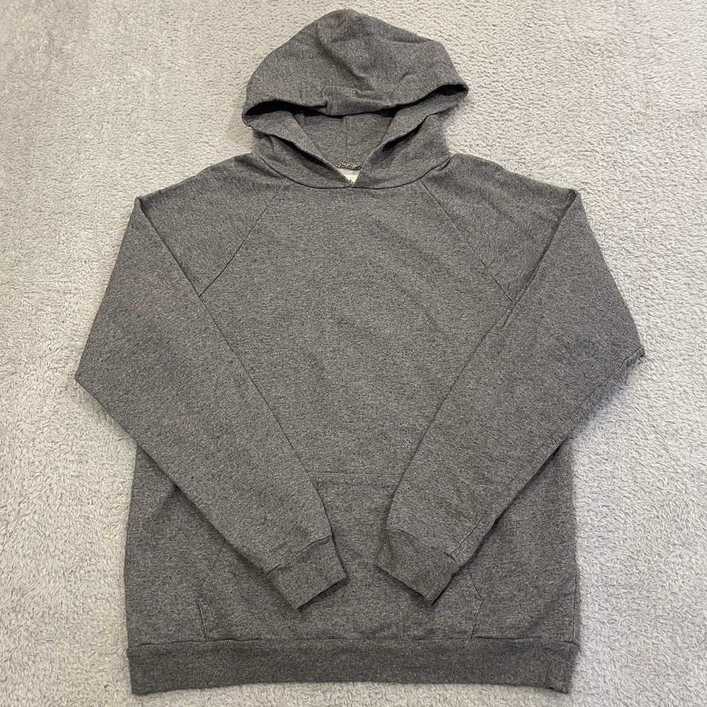 Mollusk California Speckle Hoodie Mens Medium Gray Textured Sweatshirt Pocket